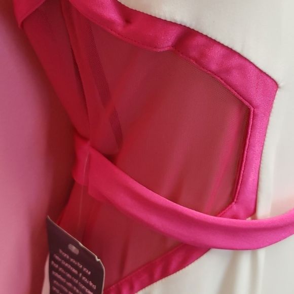 NWT ๐๐๐Bebe Neon Spandex Panel White Slim Dress Size S - Picture 10 of 16